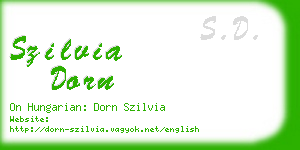 szilvia dorn business card